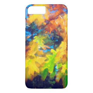 Funda Para iPhone 8 Plus/7 Plus Hojas de roble negro que soplan en el viento
