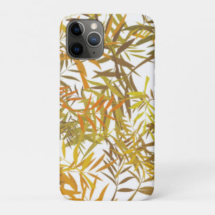 Funda Para iPhone 11 Pro Hojas de sauce doradas, bronce y marrones