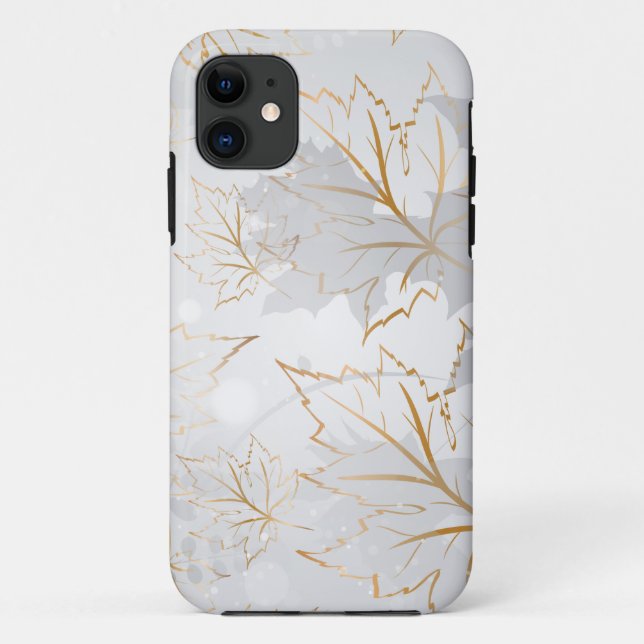 Funda De Case-Mate Para iPhone Hojas Doradas 3 (Reverso)