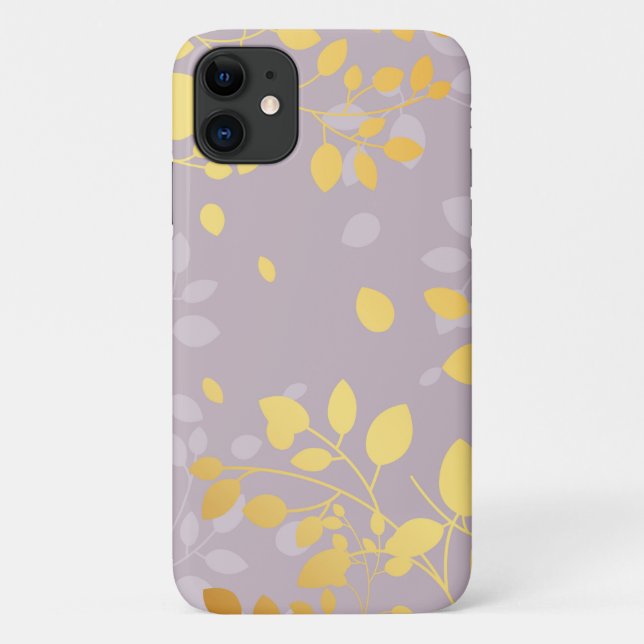Funda De Case-Mate Para iPhone Hojas Doradas 9 (Reverso)
