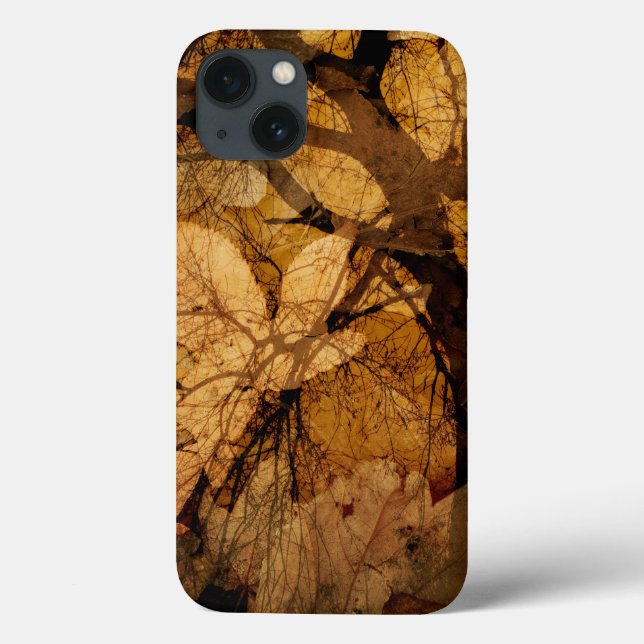 Funda De Case-Mate Para iPhone Hojas doradas y marrones| Isla Merritt, FL (Reverso)