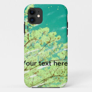 Funda Para iPhone 11 Hojas florales verdes amarillas mínimas simples ag