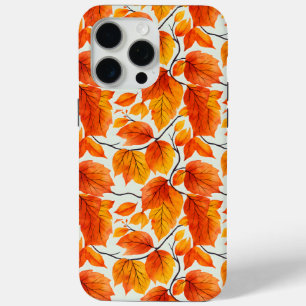 Funda Para iPhone 15 Pro Max Hojas otoñales de acuarela - Foliage de caída vibr