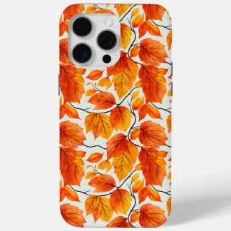 Funda Para iPhone 15 Pro Max Hojas otoñales de acuarela - Foliage de caída vibr