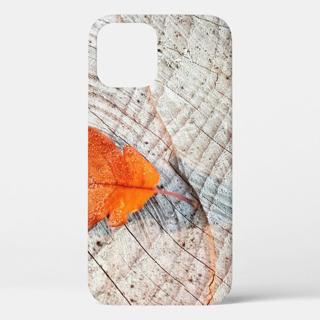 Funda De Case-Mate Para iPhone Hojas otoñales madera de hoja de roble (Reverso )