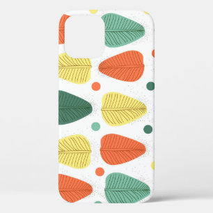 Funda Para iPhone 12 Hojas pintadas de colores, fondo de negocios brill