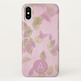 Funda Para iPhone X Hojas púrpuras de la caída de la lavanda y del