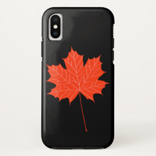 Funda Para iPhone X Hojas rojas de arce