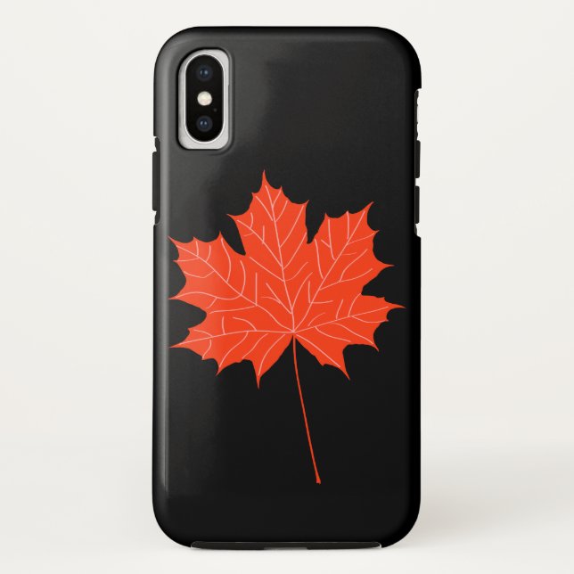 Funda De Case-Mate Para iPhone Hojas rojas de arce (Reverso)