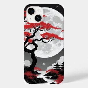 Funda Para iPhone 14 De Case-Mate hojas rojas y luna llena