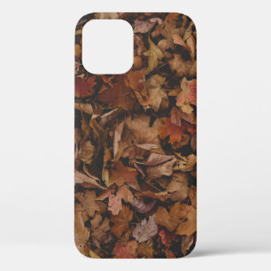 FUNDA PARA iPhone 12 HOJAS ROJAS Y MARRÓN SOBRE EL TERRENO