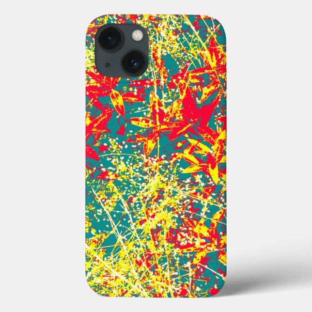 Funda De Case-Mate Para iPhone hojas rojo verde amarillo y blanco (Reverso)