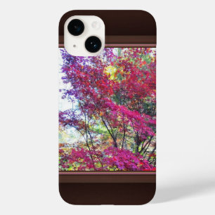 Funda Para iPhone 14 De Case-Mate Hojas Rosa Y Púrpura