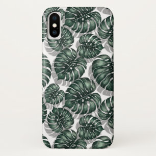 Funda Para iPhone X Hojas tropicales
