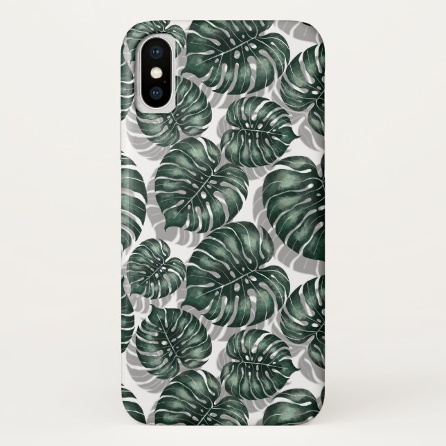 Funda De Case-Mate Para iPhone Hojas tropicales (Reverso)