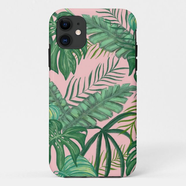 Funda De Case-Mate Para iPhone Hojas Tropicales (Reverso)