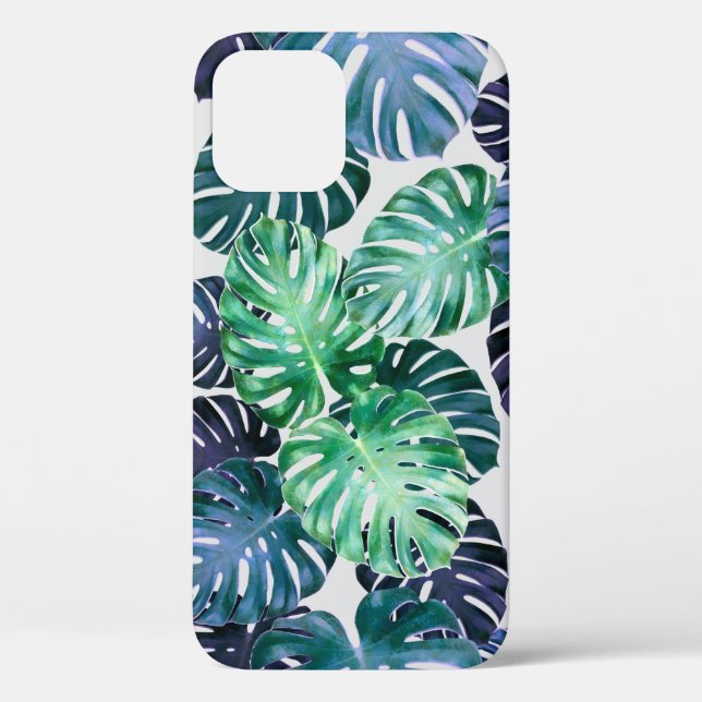 Funda De Case-Mate Para iPhone Hojas tropicales de Monstera (Reverso )
