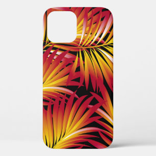 Funda Para iPhone 12 Hojas tropicales de palma, hojas de selva. flora v