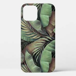 Funda Para iPhone 12 Hojas tropicales de palma, ilustracion 3D dibujado