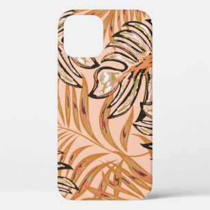 Funda Para iPhone 12 Hojas tropicales de palma, jungla. Patata floral v