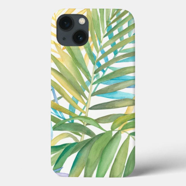 Funda De Case-Mate Para iPhone Hojas tropicales de palmera (Reverso)