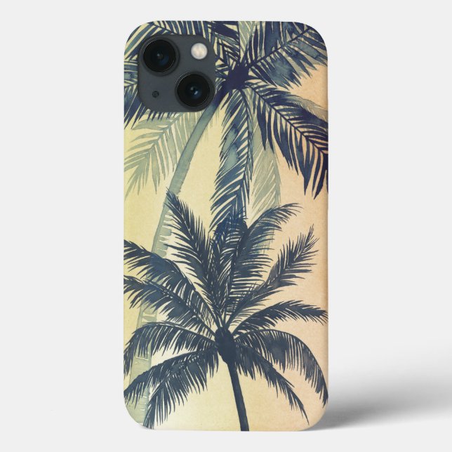 Funda De Case-Mate Para iPhone Hojas tropicales de palmera (Reverso)