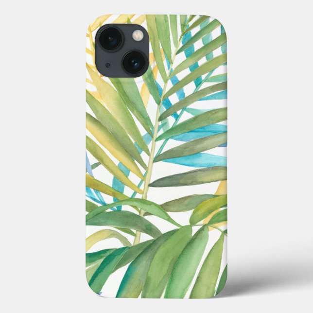 Funda De Case-Mate Para iPhone Hojas tropicales de palmera (Reverso)