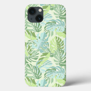 Funda Para iPhone 13 Hojas tropicales de palmera pastorales