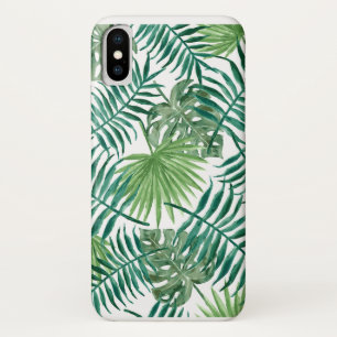 Funda Para iPhone X Hojas tropicales de selva