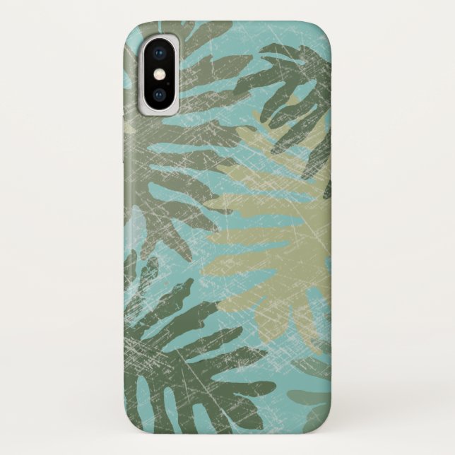 Funda De Case-Mate Para iPhone Hojas tropicales desvanecidas (Reverso)