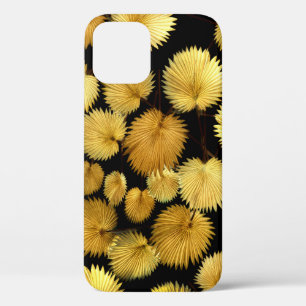 Funda Para iPhone 12 Hojas Tropicales Doradas: Elegancia de Licuala