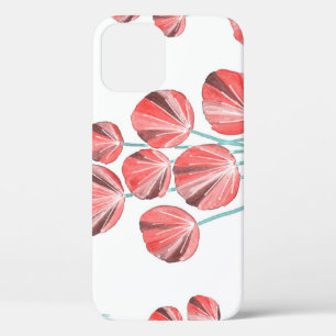 Funda Para iPhone 12 Hojas tropicales: Patrón creativo dibujado a mano