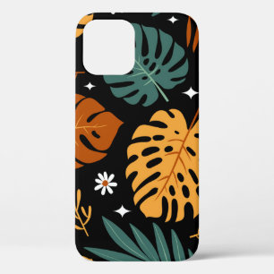 Funda Para iPhone 12 Hojas tropicales: sin costura.