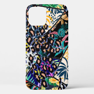 Funda Para iPhone 12 Hojas tropicales y patrón de hojas