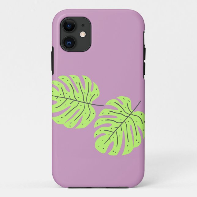 Funda De Case-Mate Para iPhone Hojas Verdes   (Reverso)