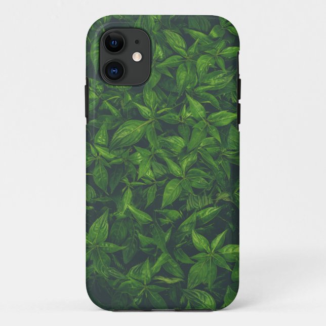 Funda De Case-Mate Para iPhone Hojas Verdes Profundas  (Reverso)