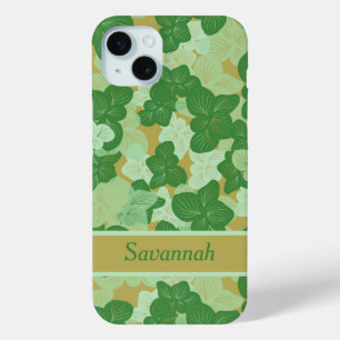 Funda Para iPhone 15 Mini Hojas verdes tropicales