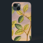 Funda Para iPhone 13 Hojas verdes y amarillas en el fondo del atardecer<br><div class="desc">El color púrpura y dorado de un fondo de puesta de sol es el contraste perfecto con las hojas amarillas y verdes que son el foco de esta pieza de Megan Meagher. Casi se puede escuchar el canto del viento mientras acaricia suavemente las hojas.</div>