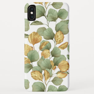 Funda Para iPhone XS Max Hojas verdes y doradas. Diseño
