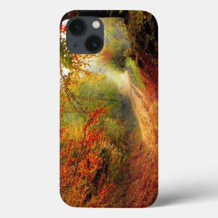 Funda Para iPhone 13 Hojas y árboles otoñales que cubren carreteras suc