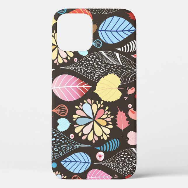 Funda De Case-Mate Para iPhone Hojas y aves otoñales. (Reverso )