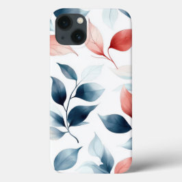 Funda Para iPhone 13 Hojas y flores