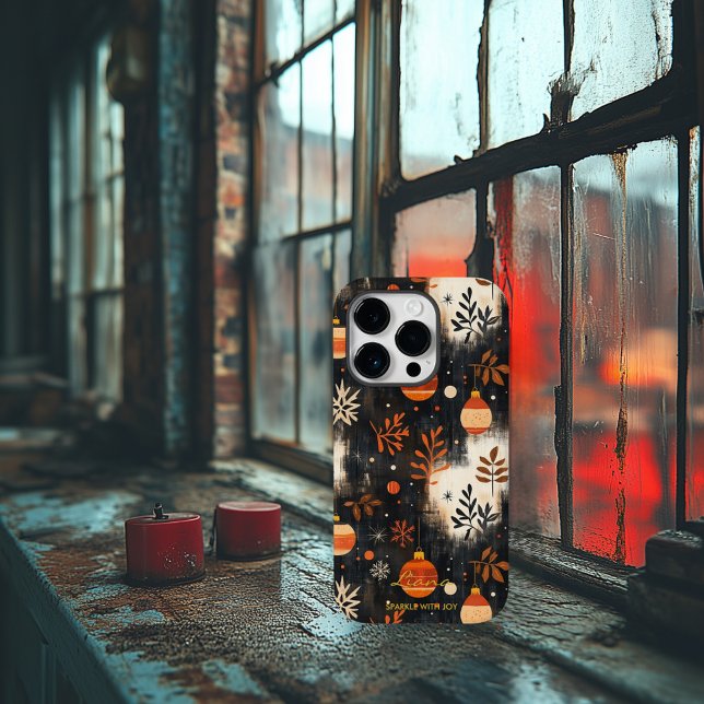 Funda De Case-Mate Para iPhone Hojas y ornamentos otoñales personalizados (Subido por el creador)