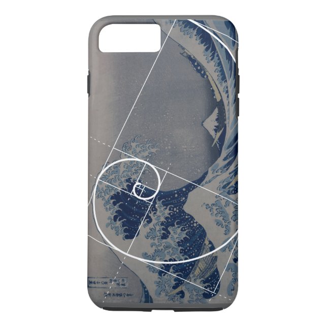 Funda De Case-Mate Para iPhone Hokusai resuelve Fibonacci, coeficiente de oro (Reverso)