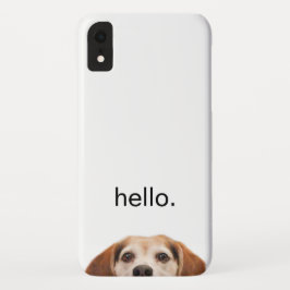 Funda Para iPhone XR Hola Cute Gracioso Sonriente Beagle Dog Moderno Tr