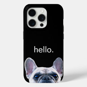 Funda Para iPhone 15 Pro Hola de moda moderno divertido lindo del bulldog