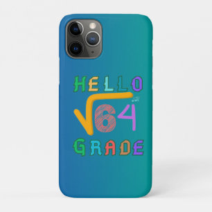 Funda Para iPhone 11 Pro Hola Grado 8 Grado Funny Raíz cuadrada de 64 matem