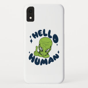 Funda Para iPhone XR Hola humano Alien divertido