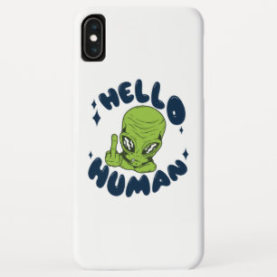 Funda Para iPhone XS Max Hola humano divertido Alien