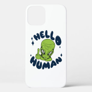 Funda Para iPhone 12 Hola humano divertido Alien